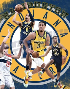 Indiana Pacers Lithographie Druck von Tyrese Haliburton 2022 11 x 14 - Bild 1 von 1