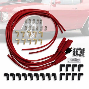 High Performance 8.5mm Spark Plug Wires Red Fits SBC BBC V8 HEI Straight Boots - Picture 1 of 6