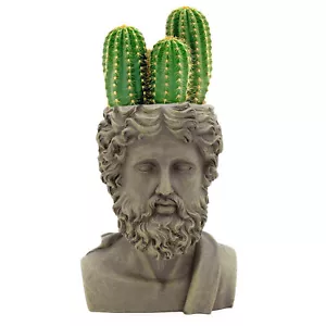 Zeus the Greek God Planter Pot, Garden Decor Statue Head Planter - Picture 1 of 20