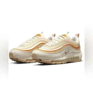 Nike Women's Air Max 97 Phantom/Light Curry-Sanddrift Sneaker Shoes (DQ8594 001) - Picture 1 of 5