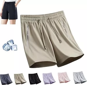 Pantalones cortos Iced Active para mujer de seda helada de secado rápido elásticos - Imagen 1 de 15