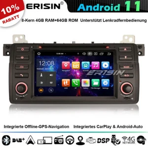 8-Kern Android 11.0 Autoradio GPS Navi BMW 3er M3 E46 Rover 75 MG ZT CarPlay DVD - Bild 1 von 12