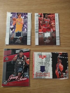 (4) Jersey Cards PAU GASOL Ben Gordon Kareem Rush Rondae hollis-jefferson🇺🇸🏀 - Picture 1 of 6