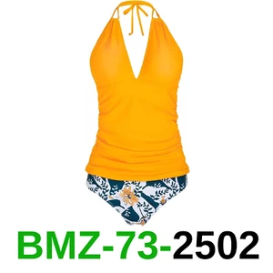 Yonique Womens Two Piece Swimsuits Tummy Control Tankini Plus Size Bathing, L - Picture 1 of 4