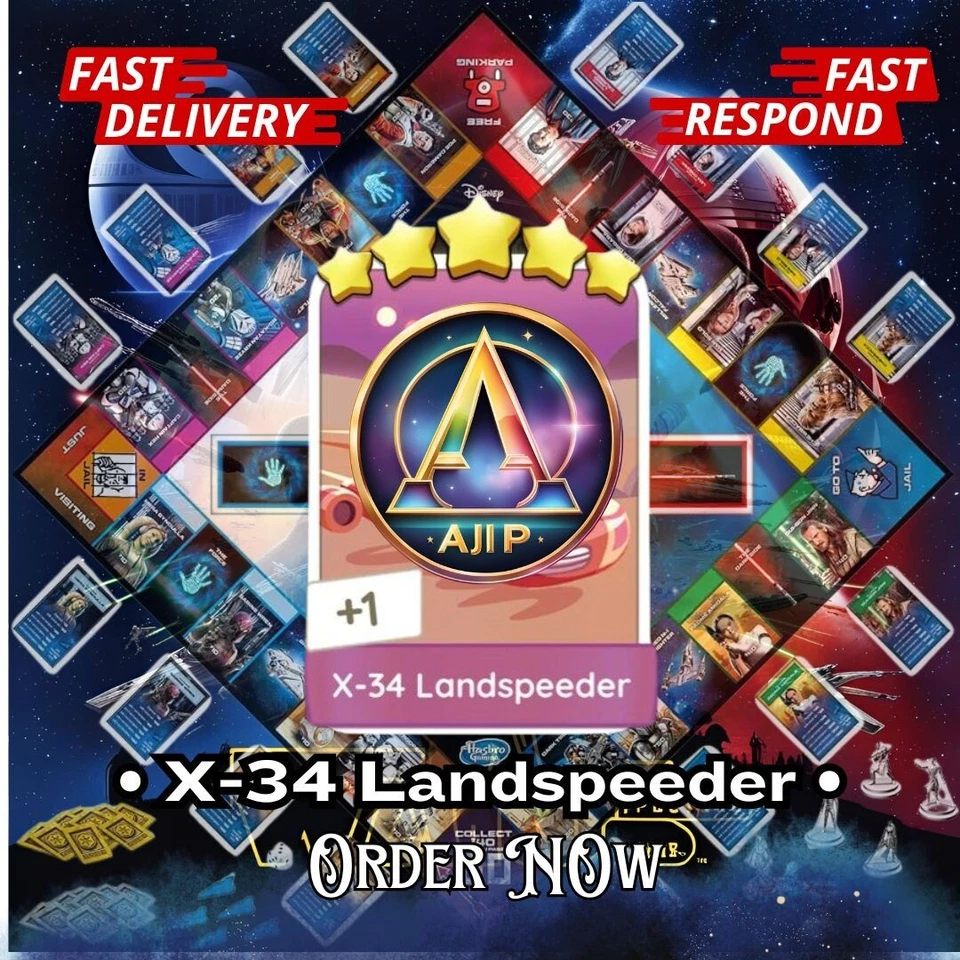 X-34 Landspeeder 5 Stars Sticker - Star Wars Album Set 20 ⚡⚡ fast delivery ⚡⚡ - Image 1 of 1