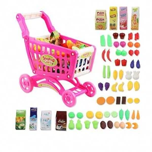 Kids Shopping Cart - 65 - PCS Play Food, Educational Role-Play Toy for Toy Shop - Picture 1 of 2