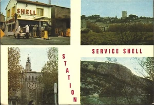 SOMMIÈRES 30 Tankstelle SCHELL Geschäftsführer Herr und Frau CHÂTELAIN CPSM um 1970 - Bild 1 von 2
