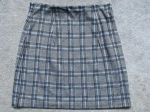 H&M Divided Women’s Checked Grey & Blue Mini Skirt UK Size S - Picture 1 of 3