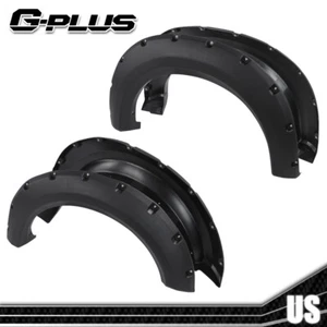 Fit For 09-2014 Ford F150 Black Pocket Rivet Style Fender Flares Wheel Cover 4PC - Picture 1 of 9