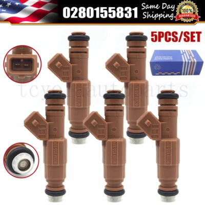 Inyectores de combustible 5 piezas 0280155831 para 1998-09 Volvo S60 S80 C70 XC90 2,4 L 2,5 L EE. UU. Foto 1 de 4