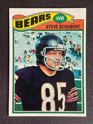 Steve Schubert 1977 Topps Rookie Football Card #502 - Chicago Bears Receiver RC - Image 1 of 2