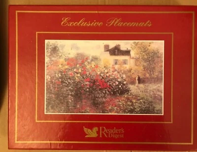  6 x Reader's Digest Claude Monet's Garden Table Mats - Image 1 of 4