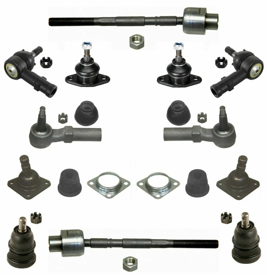 Kit de rótulas inferiores superiores extremos de varilla de amarre interior exterior de 12 piezas nuevas para Pontiac Fiero Foto 1 de 4