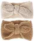  Winter Cute Kids Baby Girls Knit Rabbit Knotted 2 Count (Pack of 1) Tan +Beige