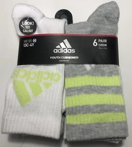 Sports Crew Socks Boys Youth Cushioned Athletic Moisture Wicking Girls M 13C-4Y - Picture 1 of 5