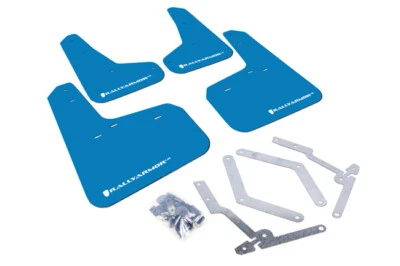 Rally Armor UR Mud Flaps Nitrous Blue w/ White for Focus ST & RS MF27-UR-NBL/WH - Image 1 of 4