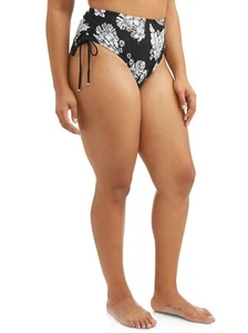 Parte inferior ajustable lateral floral talla grande Time and Tru para mujer, 1X  - Imagen 1 de 5