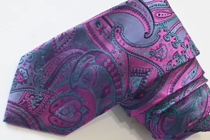 TED BAKER LONDON LILA SEIDE HERREN Krawatte W: 3" VON L: 59" MADE IN CHINA "NEU" - Bild 1 von 5