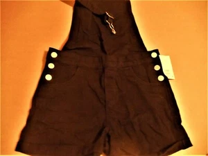 H&M Black Overall Shorts 13-14 - Picture 1 of 4