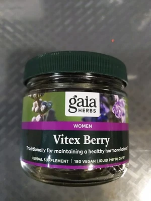 Gaia Herbs Mujeres Vitex Berry Hormona Equilibrio y Fertilidad 180 Cápsulas Exp 11/27 #81 Foto 1 de 3