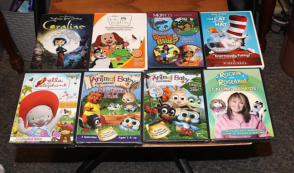 ДЕТСКИЙ DVD ЛОТ ИЗ 8: КАК НОВЫЙ, ТАК И Б/У ***СМ. НИЖЕ НАЗВАНИЯ ** - Изображение 1 из 1