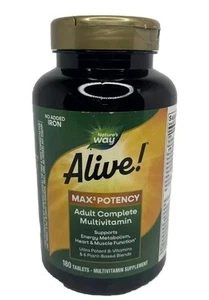 Nature's Way Alive! Max3 Potency Adult Complete Multivitamin Exp 3/31/26 - Picture 1 of 4