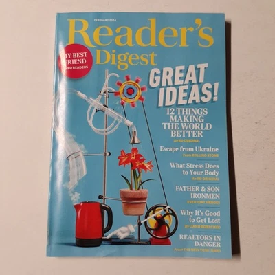 Reader's Digest Magazine February 2024 Great Ideas Stress Health Publisher - Image 1 of 2