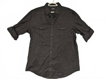 Alfani Men's Short Sleeve Button-Up Shirt - Black - Image 1 of 4