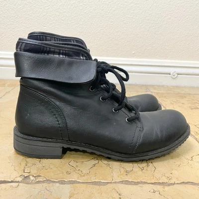 Botín para mujer Route 66 talla 8 Whimsigoth bruja tobillo con cordones a cuadros plegable boho Foto 1 de 4