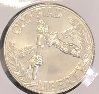 1988 D PROOF OLYMPIC Olympiad COMMEMORATIVE SILVER DOLLAR COIN Uncirculated $1 - Image 1 of 2