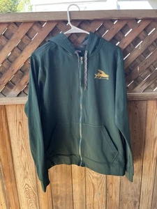 Patagonia Jacket Men's M Green Flying Fish PolyCycle Full Zip Hoody Outdoor - Picture 1 of 7