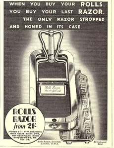 Original 1933 Advert for ROLLS RAZOR Self-Stropping Razor Vintage Small Print Ad - Picture 1 of 1
