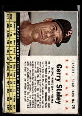 1961 Post Cereal Gerry Staley #29 - Image 1 of 2