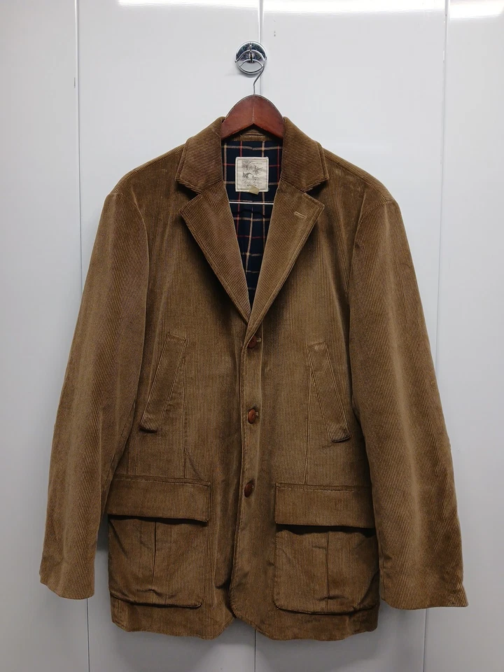 Мужской блейзер Brooks Brothers средний вельветовый коричневый с фланелевой подкладкой однобортный - Изображение 1 из 4