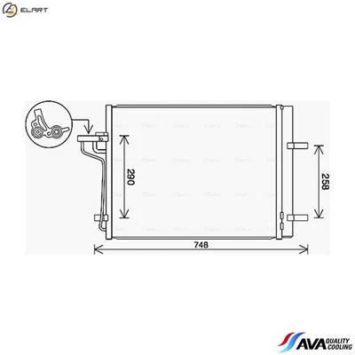 CONDENSER AIR CONDITIONING FD5647D FOR FORD TRANSIT/CONNECT/V408/Box/Body/MPV - Image 1 of 4