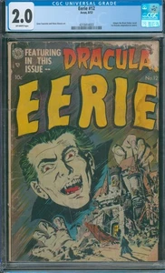 Eerie #12 (1953) CGC 2.0 ⭐ 1st Dracula Comic Adaptation! ⭐ Bram Stoker Avon - Picture 1 of 2