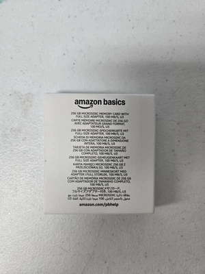 Amazon Basics 256GB Micro SDXC Memory Card with Full Size Adapter Black CG-9 - Image 1 of 4