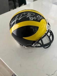 BRAYLON EDWARDS SIGNIERTER MINIHELM MICHIGAN WOLVERINES - Bild 1 von 2