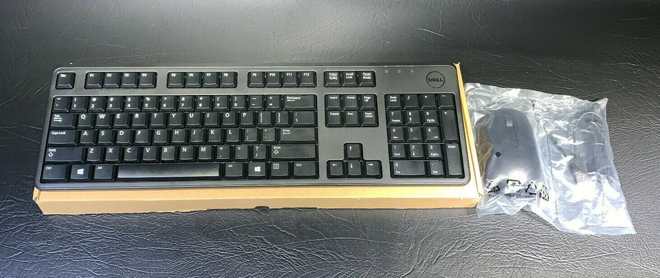 Dell KB212-B USB Wired 104-Key Keyboard 1HF2Y DJ454 DJ458 with Mouse MS116 - Image 1 of 1