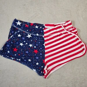 Bobby Brooks Shorts Womens Large USA Flag Patriotic 4th of July Summer Elastic - Picture 1 of 7