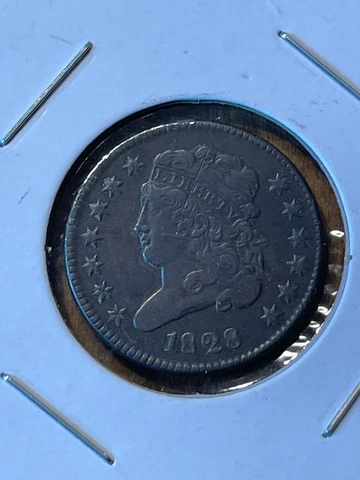 1828 13 Stars Half Cent XF(Die Rotation) Cover