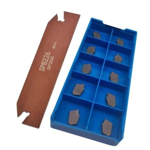10 Stück SP200 Hartmetall-Einsätze mit SPB226 Trennung Nut Trennwerkzeug Halter - Bild 1 von 9