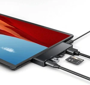 for Surface Pro 9/10/11/X Accessories Docking Station with 4K HDMI, USB-C - Picture 1 of 6