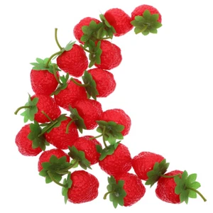 20 Pcs Simulated Strawberry Decoration Artificial Fake Strawberries - Picture 1 of 12