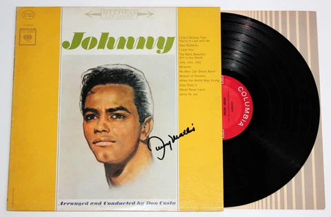 JOHNNY MATHIS SIGNED JOHNNY 12" LP VINYL RECORD ALBUM AUTOGRAPHED +COA Cover