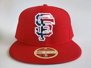 San Francisco Giants All-Star New Era 59FIFTY 5950 Fitted Cap 8 hat USA July 4th - Picture 1 of 8