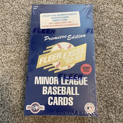 1992-93 Fleer Excel Premiere Minor League Baseball Factory Sealed Jumbo Pack Box - Image 1 of 2
