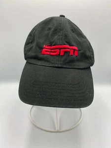ESPN Sports Adjustable Strapback Hat Cap Black - Picture 1 of 5