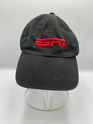 ESPN Sports Adjustable Strapback Hat Cap Black - Image 1 of 4