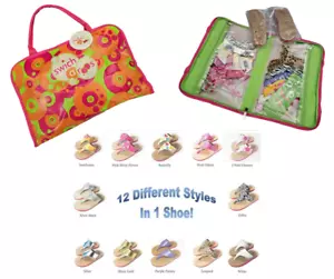 Swicharoos Little Girl Flip Flops Sandals Size 13-1 - 12 Designs in 1 NEW - Picture 1 of 11